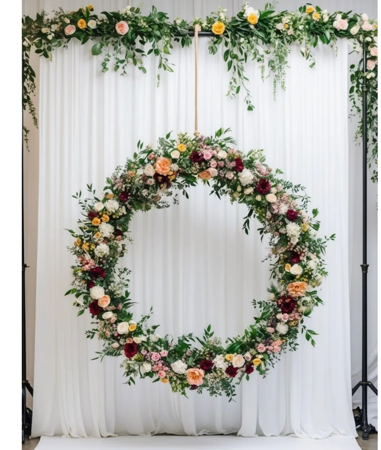 Sheer Floral Backdrop