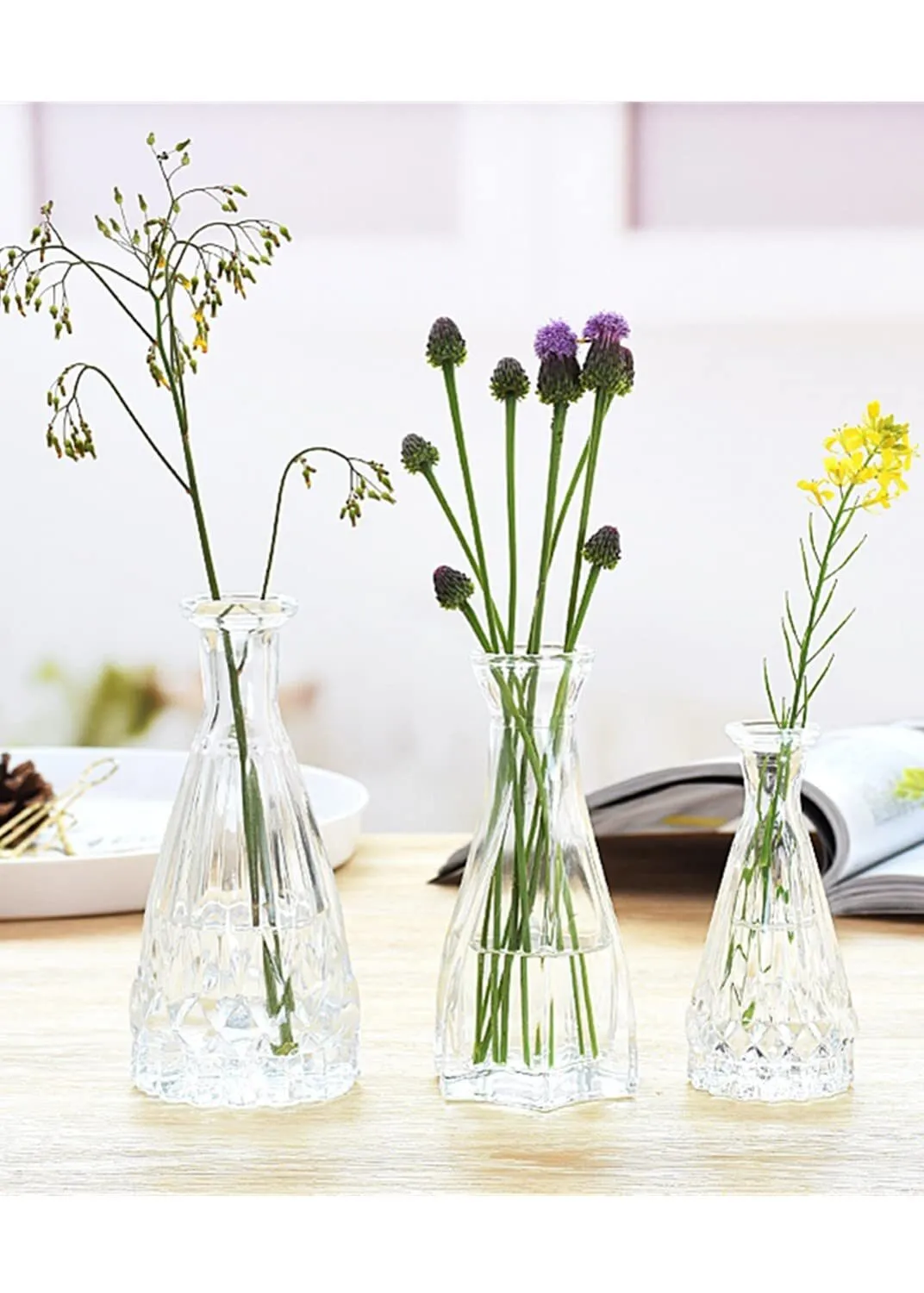 Clear Bud Vases Small Flower Vases for Weddings