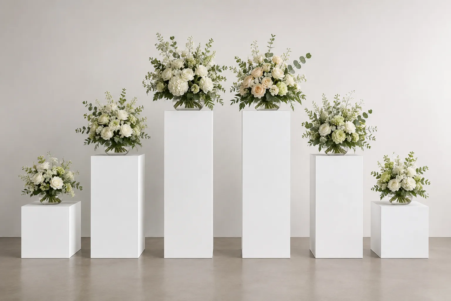 White Pillars set of 6  