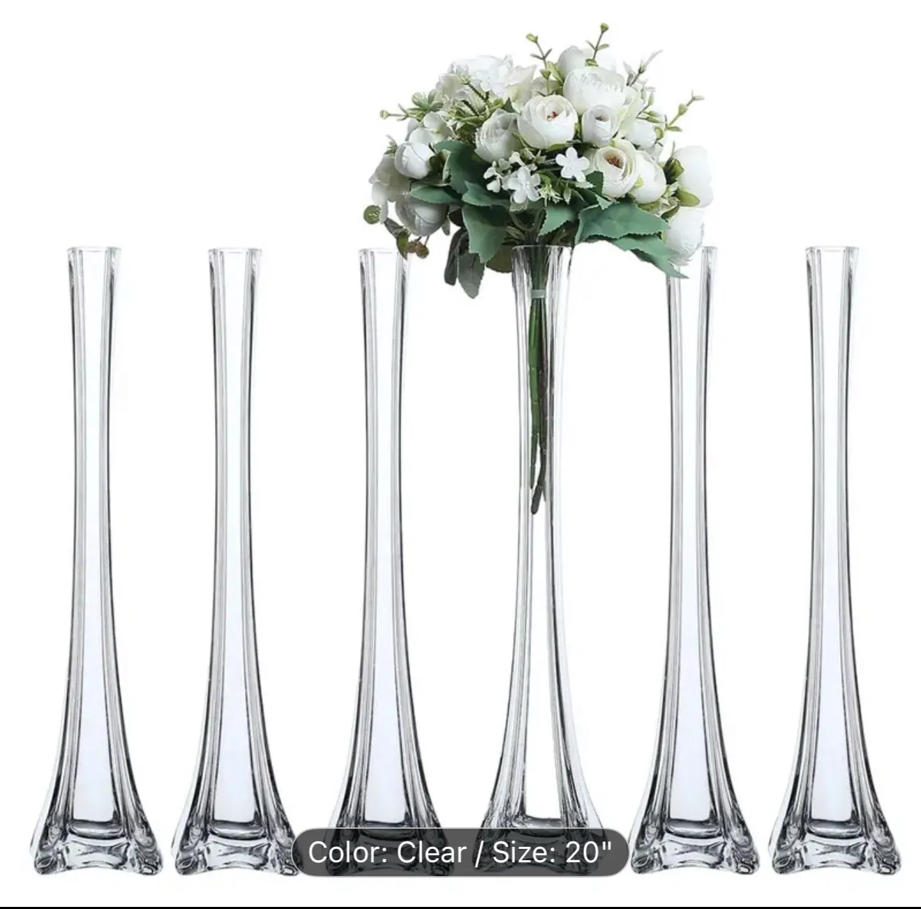 Glass Eiffel Tower Vase