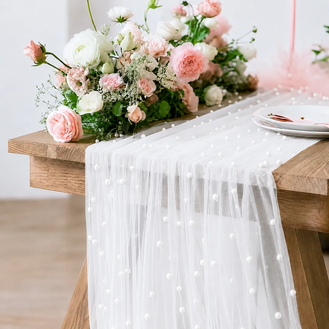 Sheer Pearl Table Runners