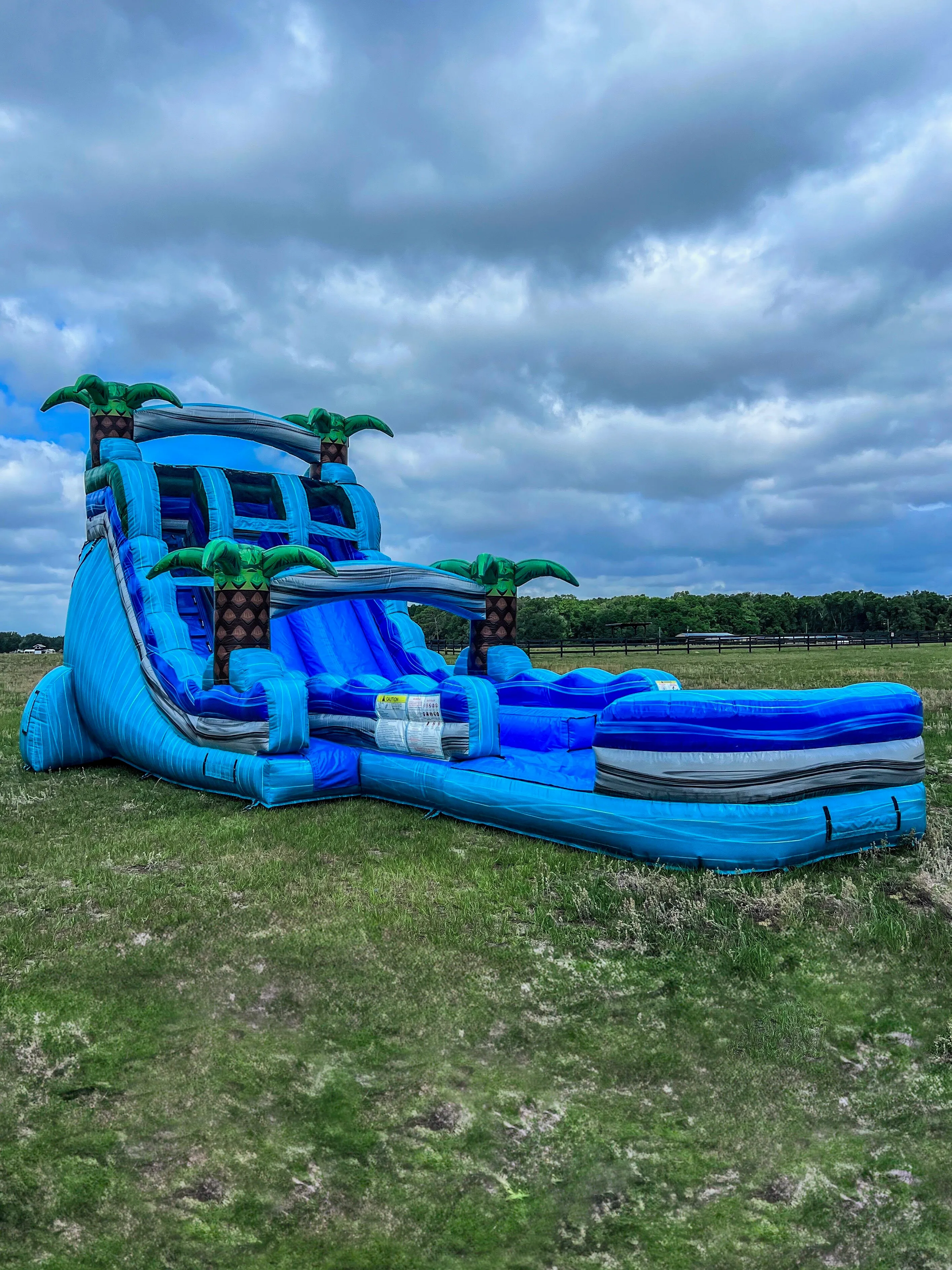 18’ Tropical Dual Lane Water Slide