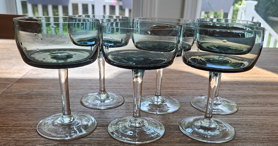 Dark Grey Martini Glasses