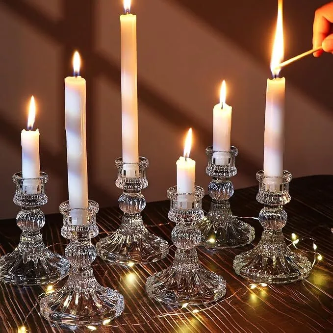 Clear Glass Candleholder