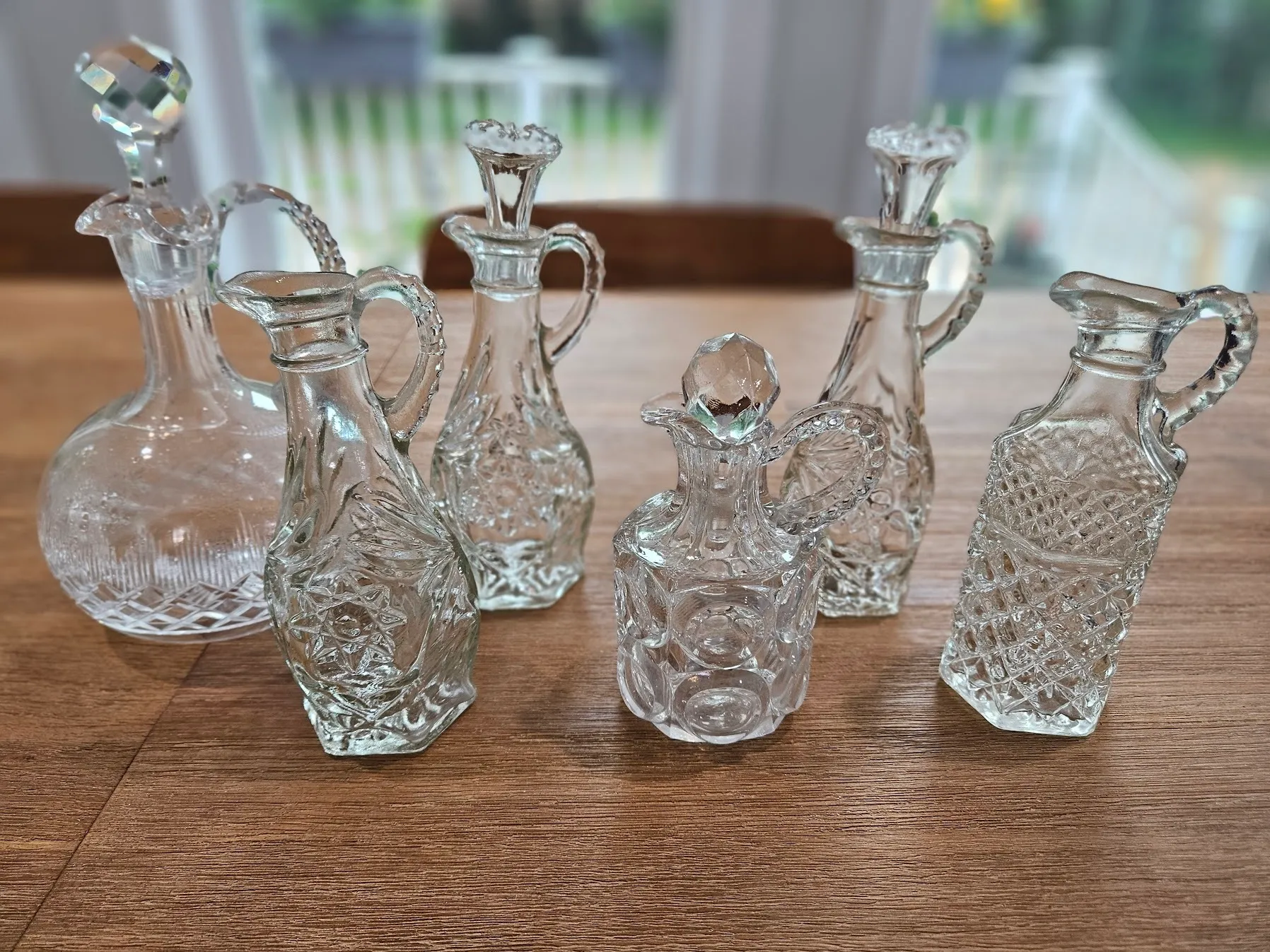 Clear Glass Crystal Vintage Decanters 