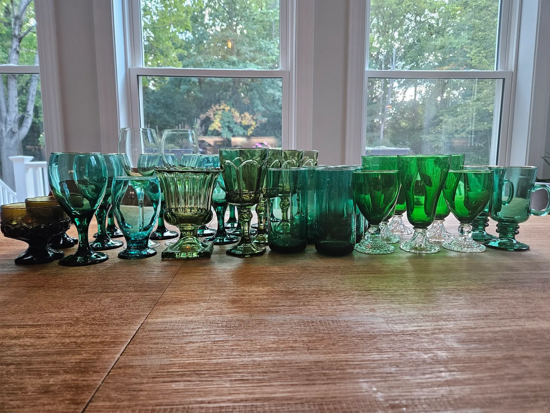Green Glassware Collection