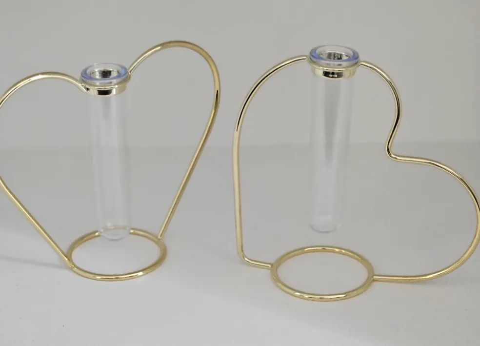 Gold Heart Terrarium Vases