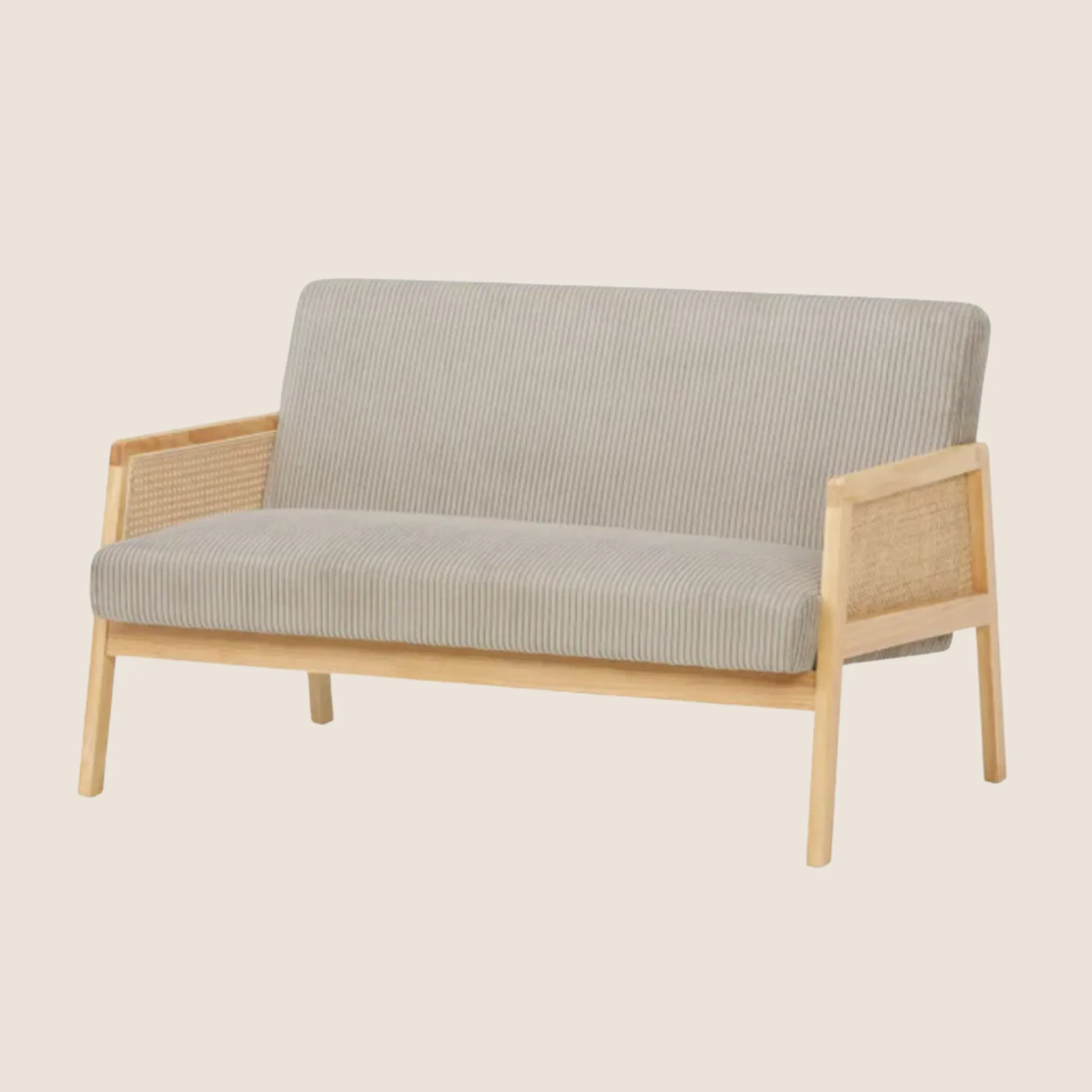 Cane Silver Loveseat