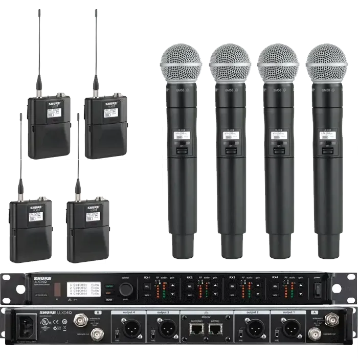 Shure Wireless Mics (ULXD Quad Mics)