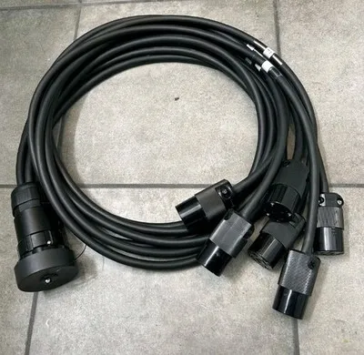 SOCO 19 PIN to 6ft 6 Channel Edison 15A Female Breakout Power Cable