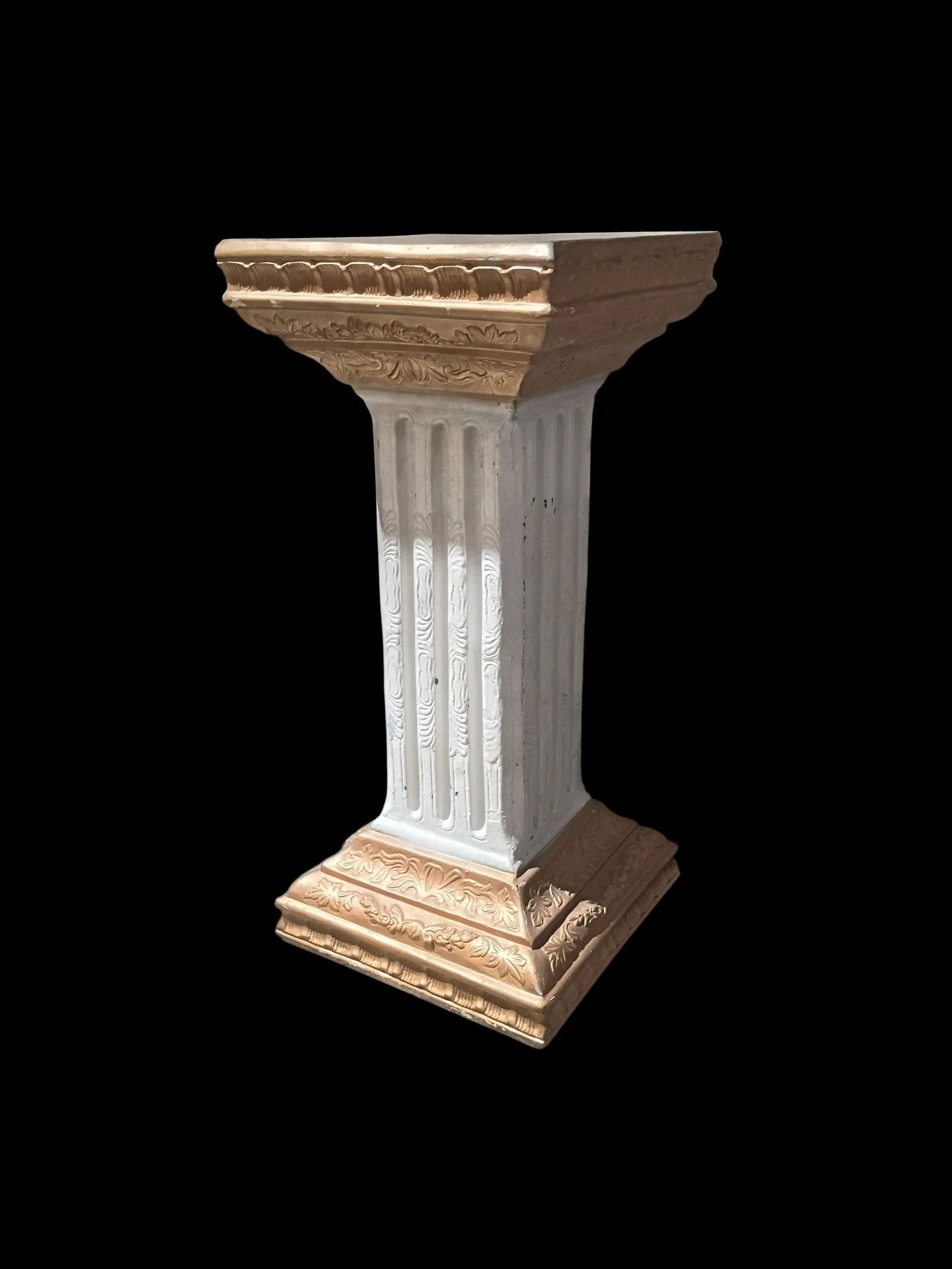 Gold and white Square Pillar