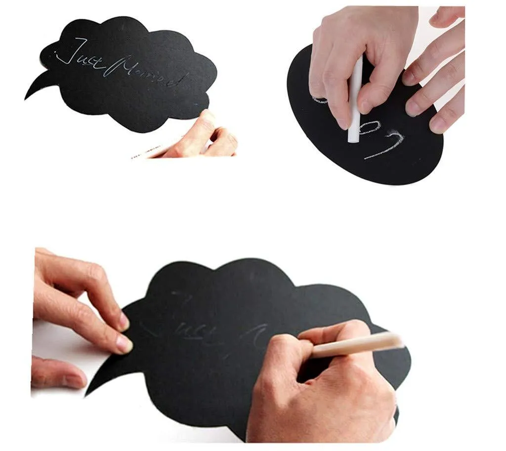 Photo Booth Props Kit,Writable Black Paper Card