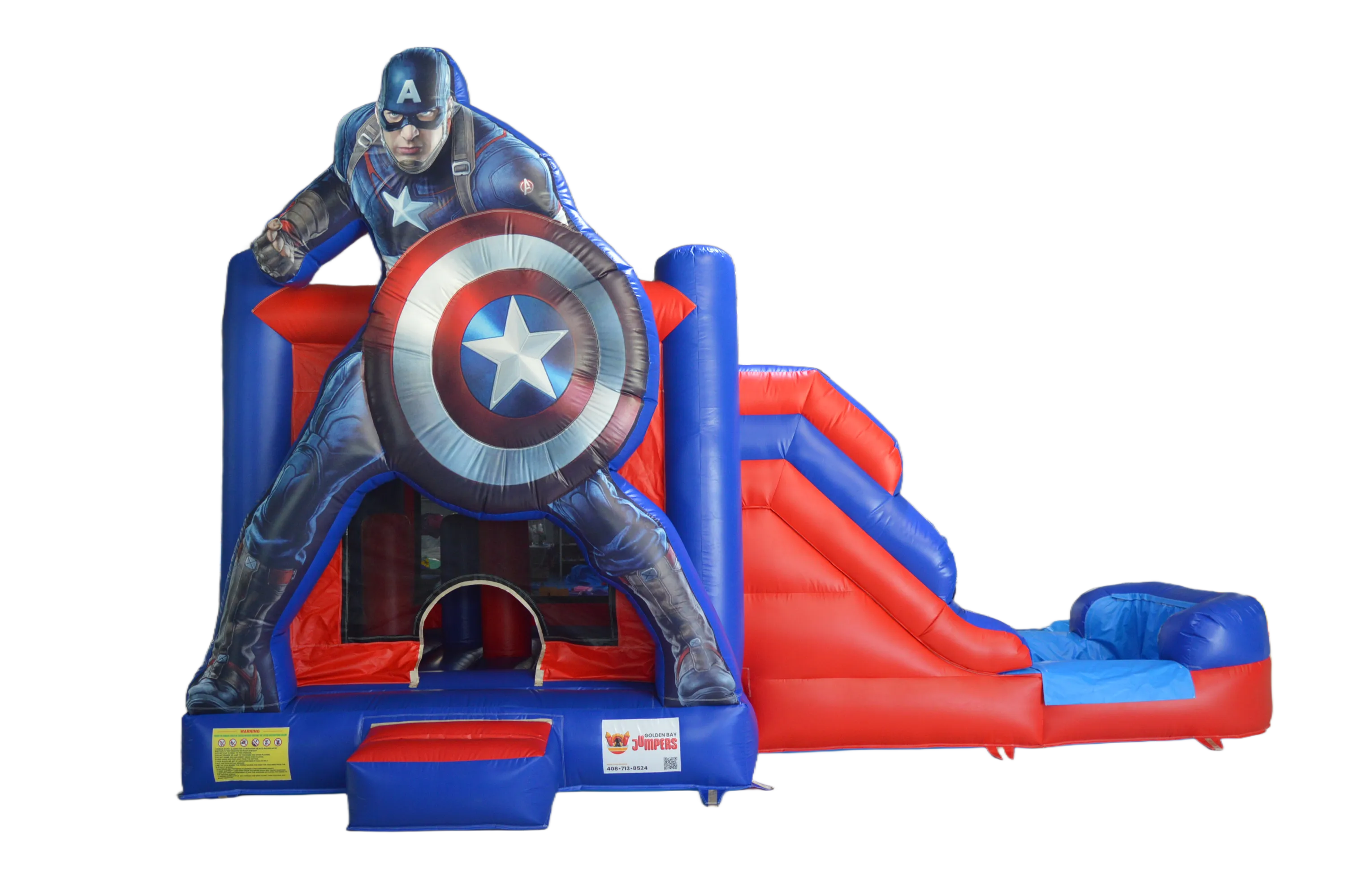 Captain America Combo Jumper with Dry Slide (23x13 ft)