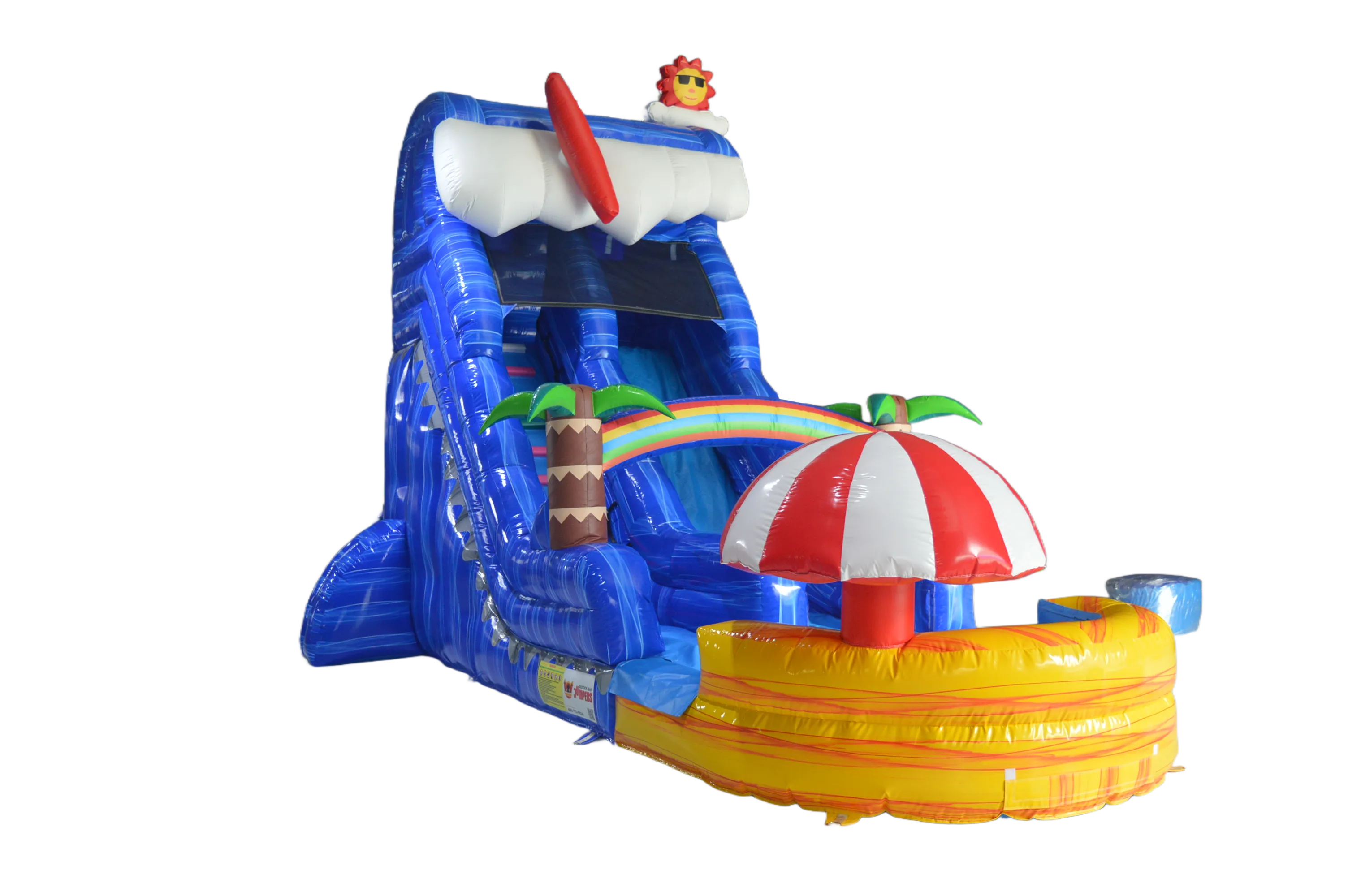 Palm Paradise Water Slide with Pool (26x10 ft)