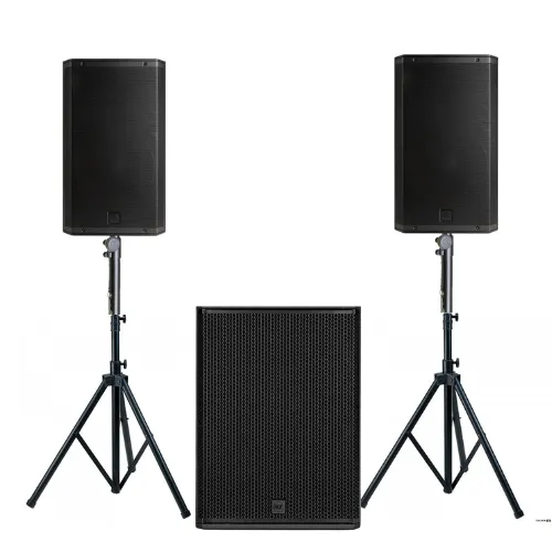 Premium RCF Beschallungsanlage (12-Zoll-Aktivlautsprecher) inkl. 2x RCF ART 932-A + RCF Sub 8003-AS MK3 Aktiv Subwoofer +Stativen