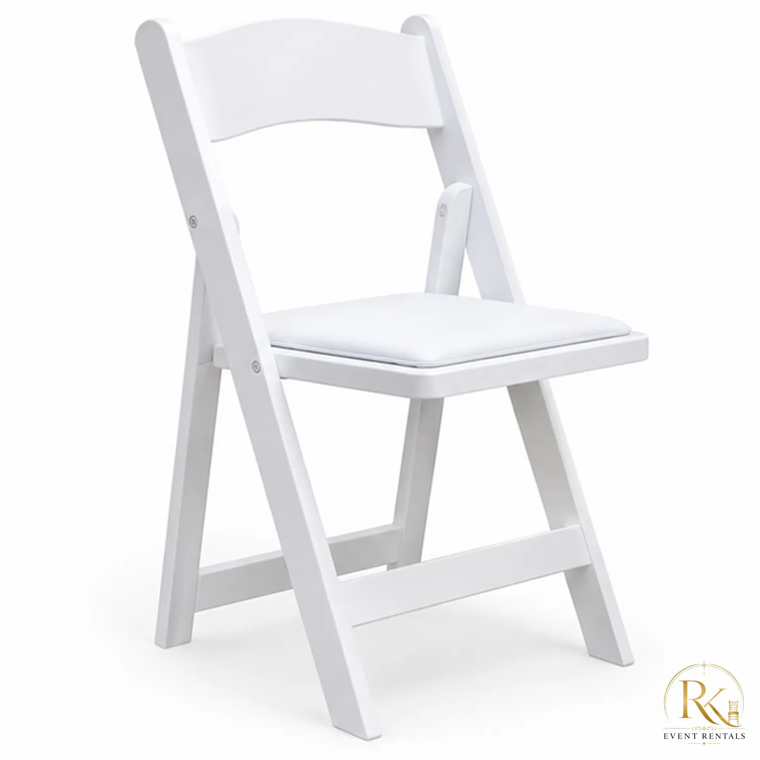 White Resin Padded Folding Chairs