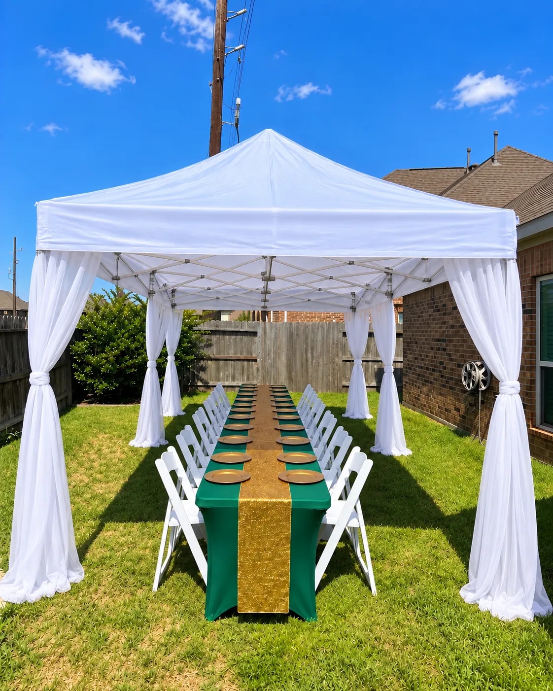 10' x 20' White Pop-Up Tent
