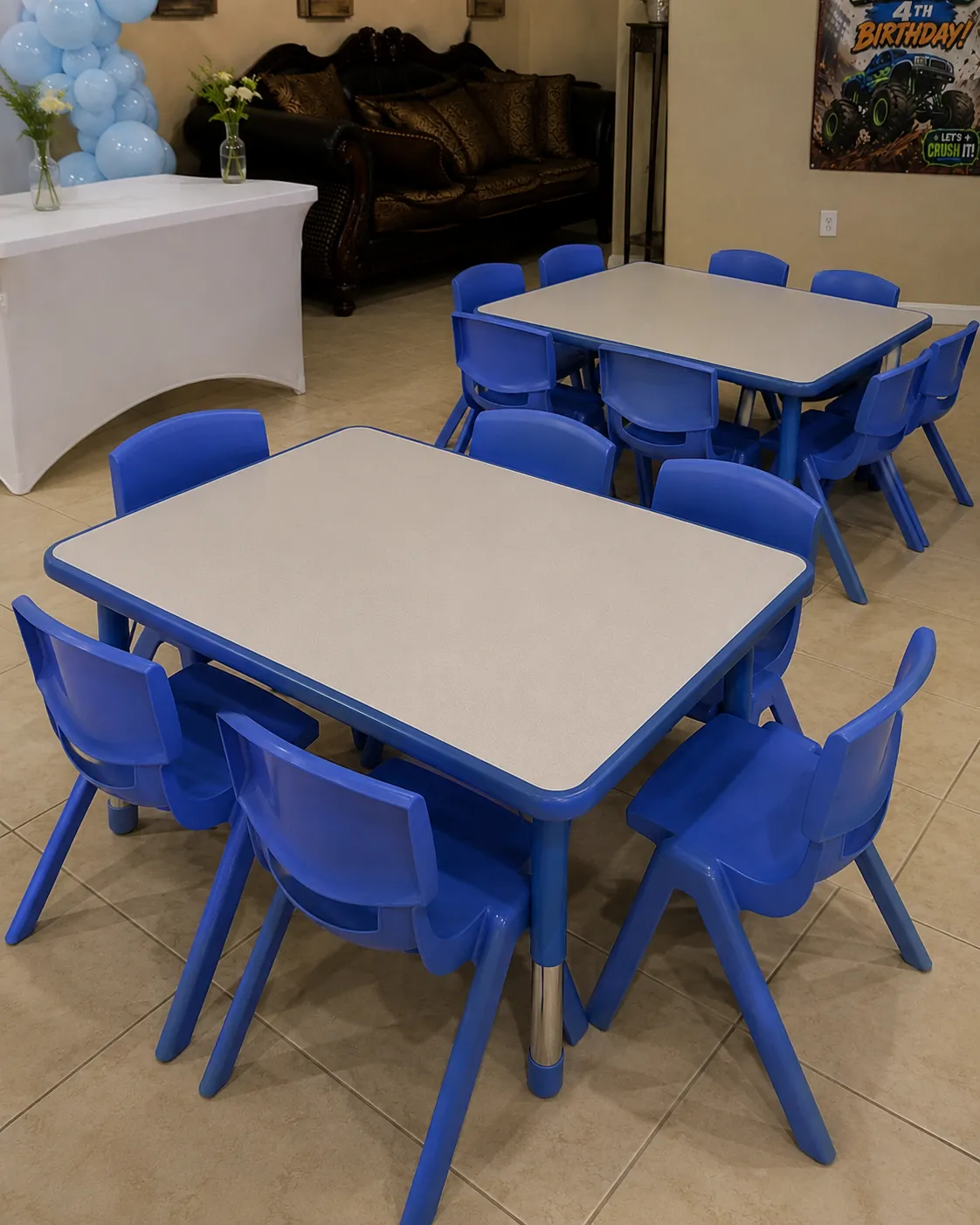 Kids Activity Table & 6-Chair Set