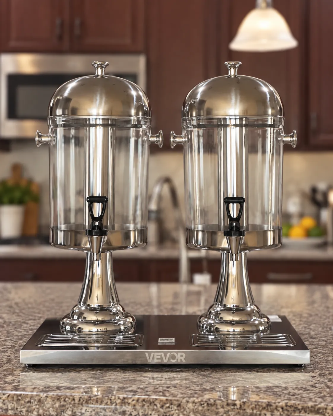 Double Beverage Dispenser with Ice Chamber