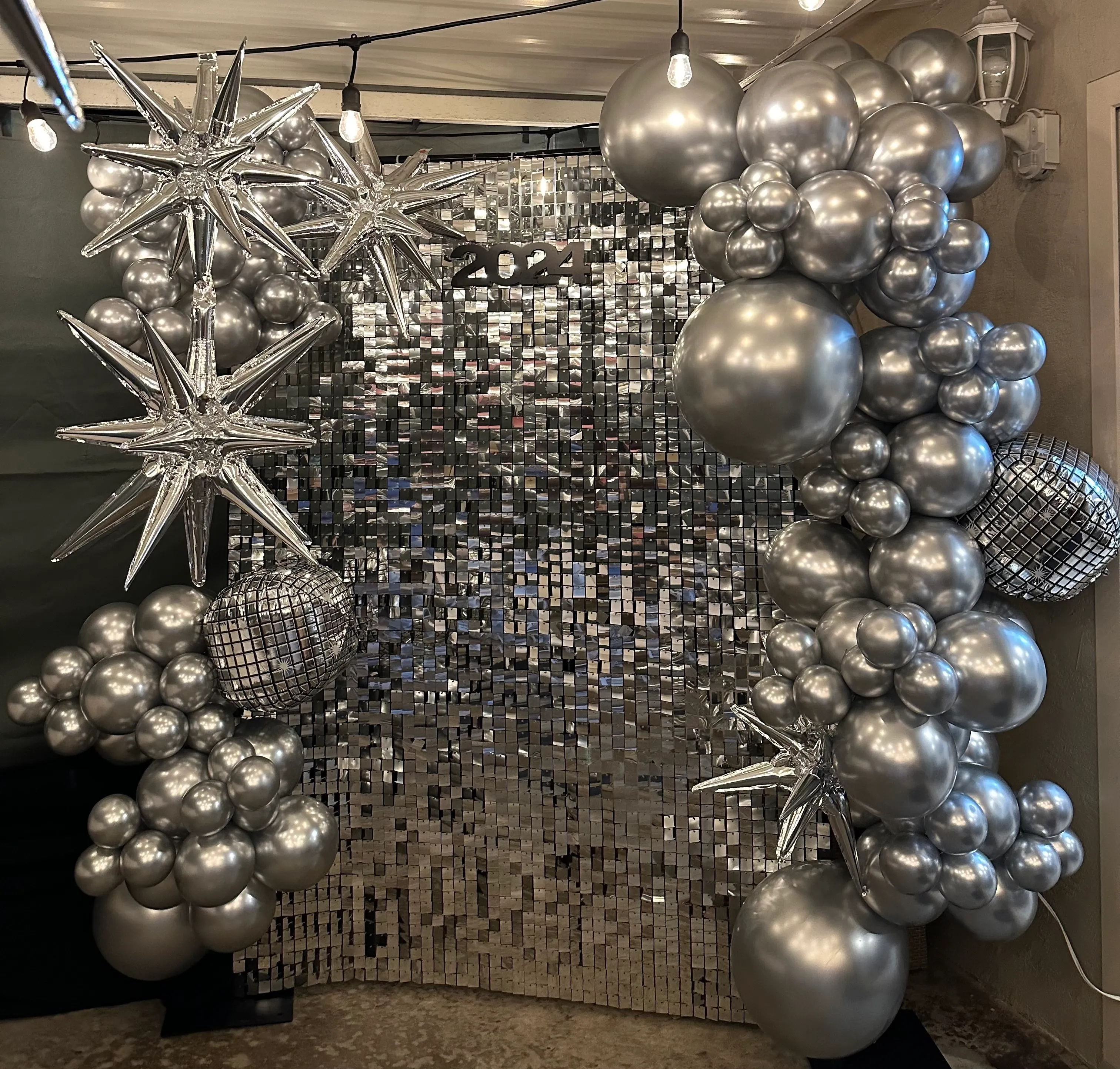 Silver Shimmer panel backdrop