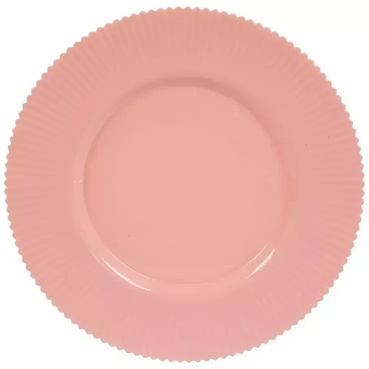 Chargers-13" Pink Ribbed Charger