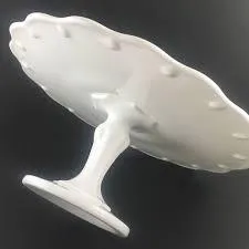Indiana Glass Company-Milk Glass Teardrop Cake Stand