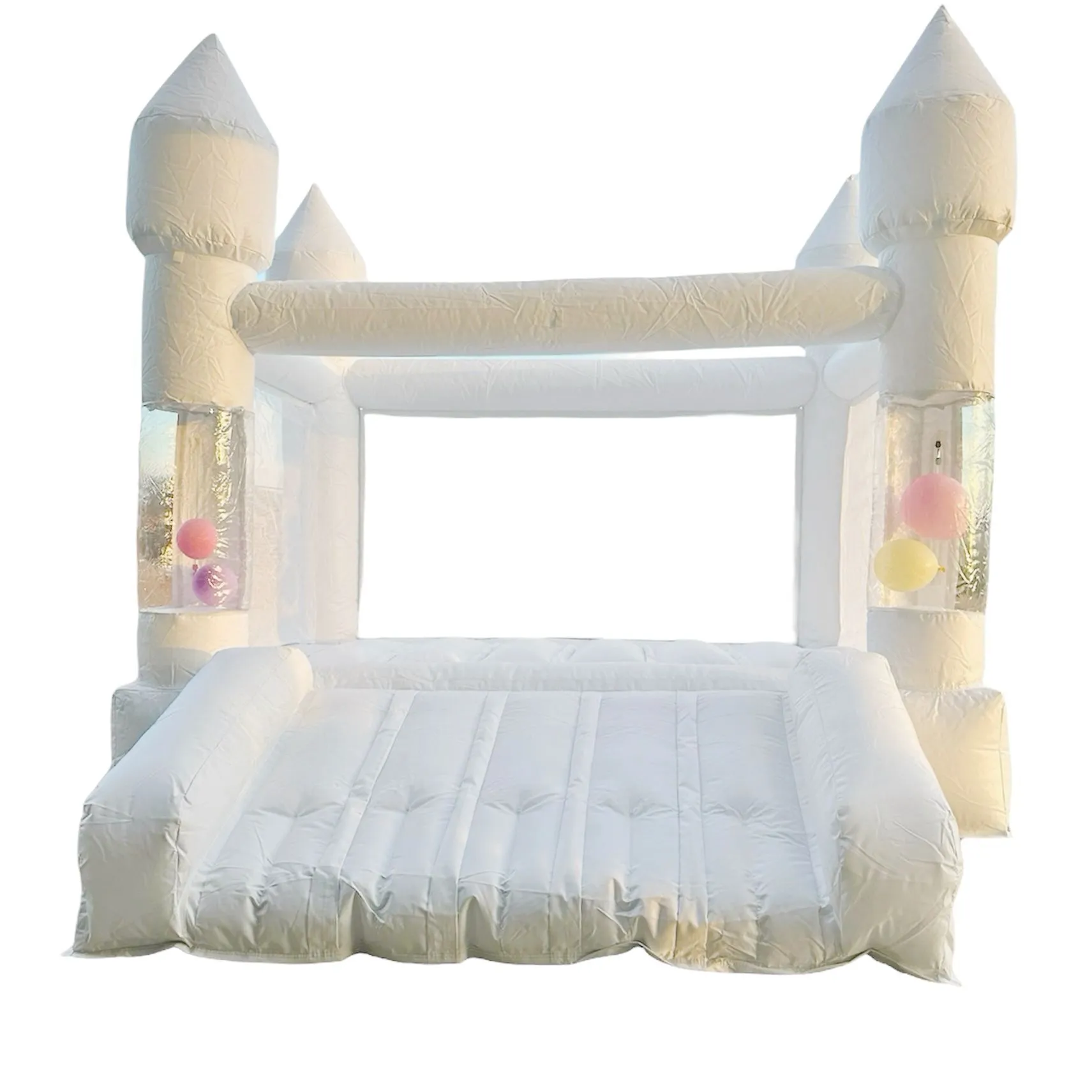 White Castle Bounce House With Balloon Pillars