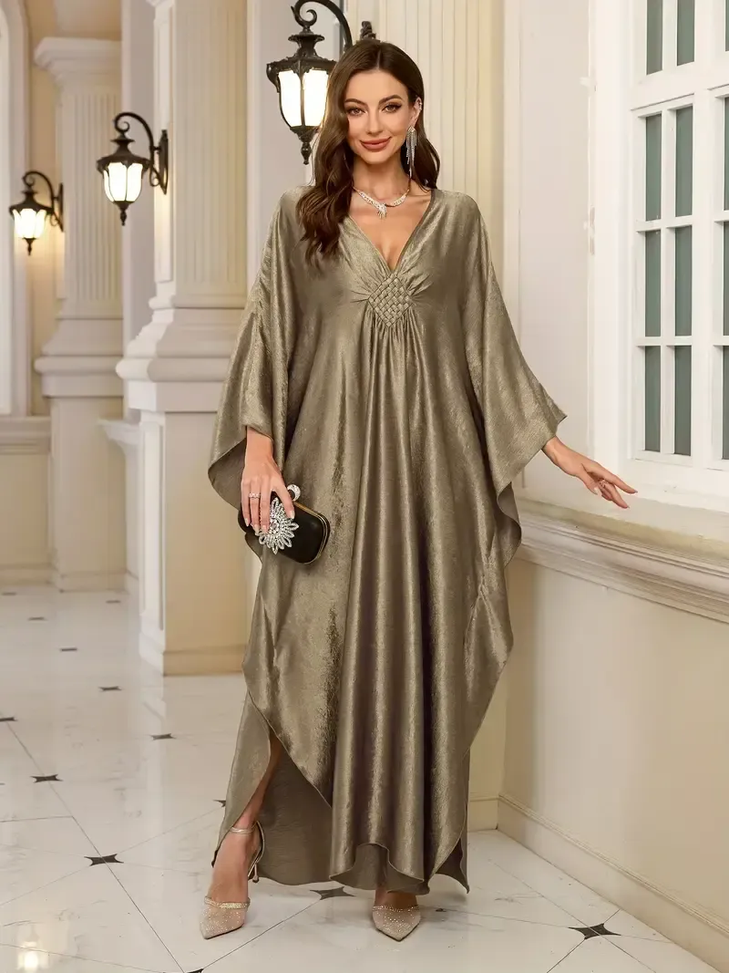 “Luxe Satin Kaftan”