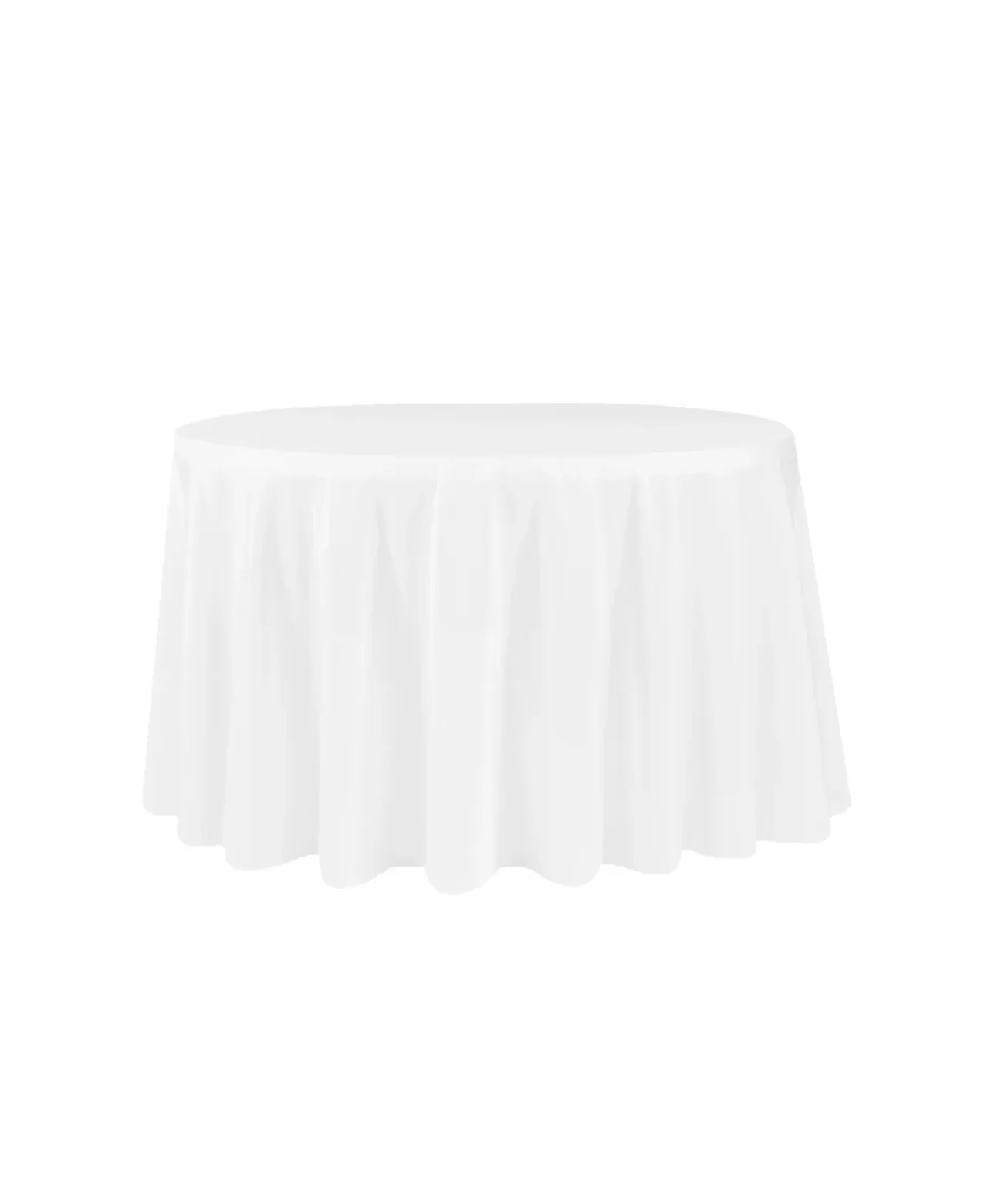 Economy Polyester Tablecloth 120 Round - White