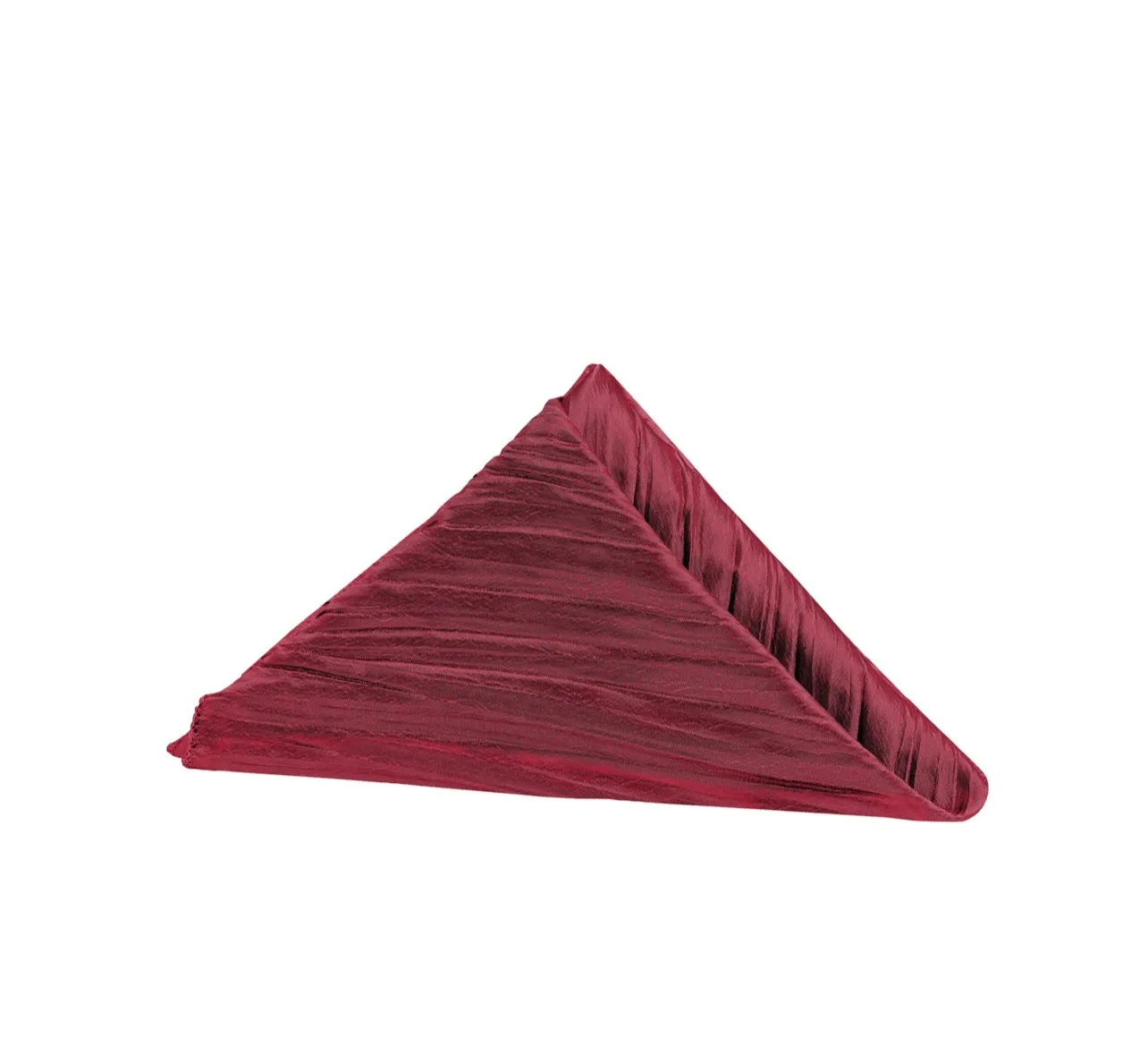 Accordion Crinkle Taffeta Napkin 20"x20" - Burgundy