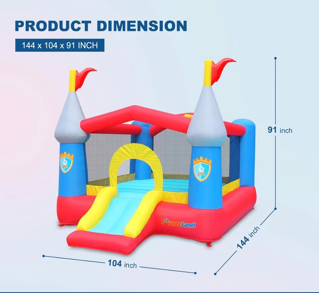 Bounce House Castle with Basketball Hoop
