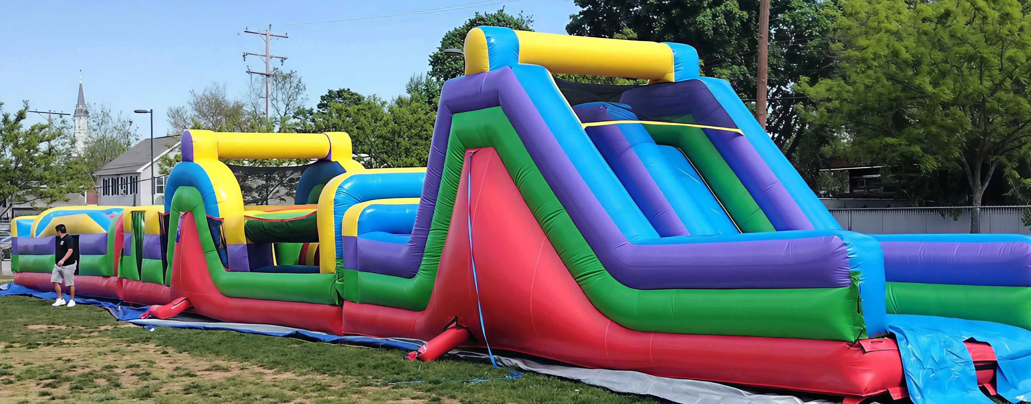 Inflatable- Retro MEGA 3 Piece Obstacle Course Climb