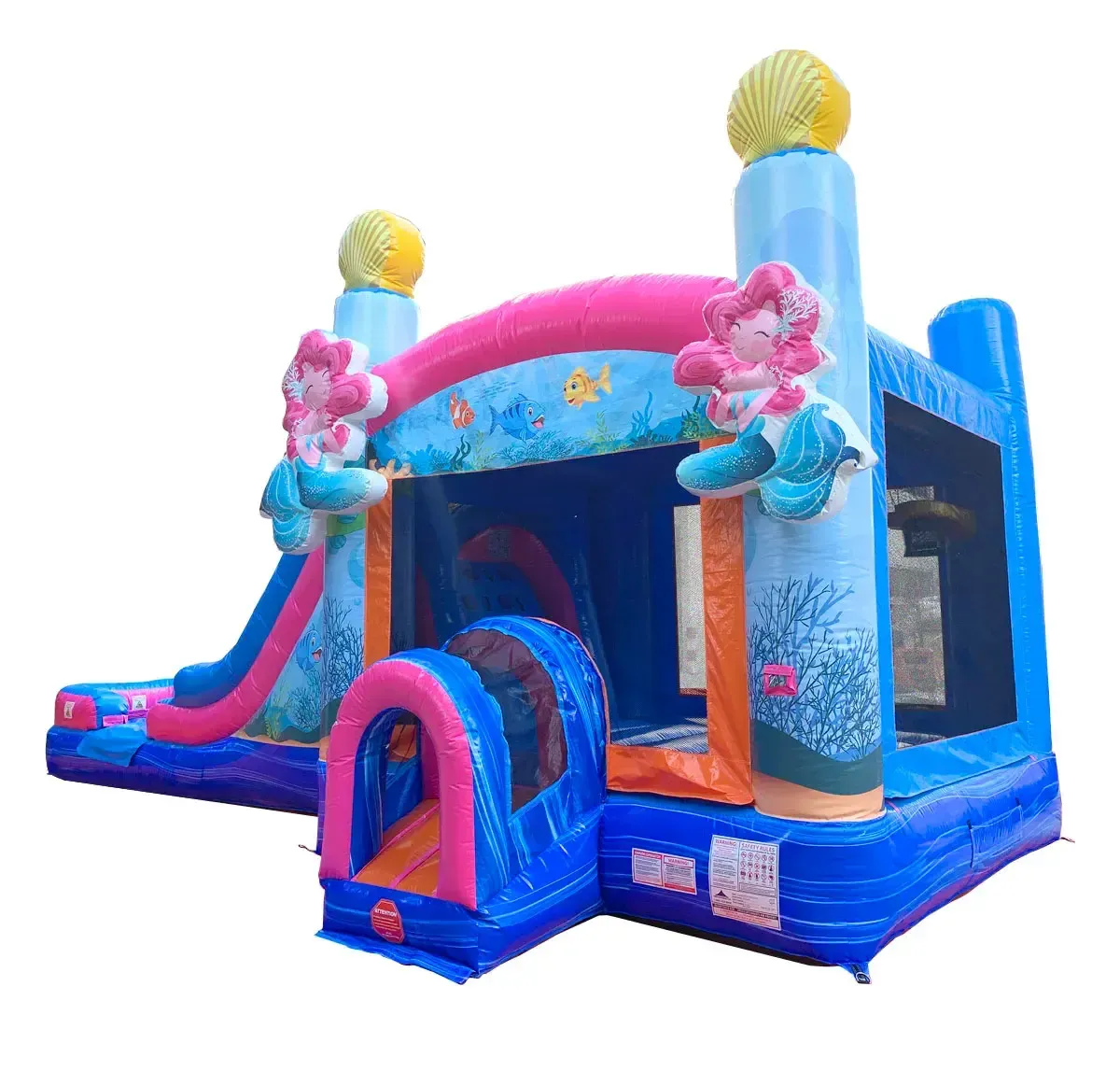 Inflatable- MEGA Mermaid Wave Bounce House & Slide