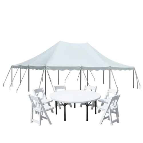 48 Guest Pole Tent (Resin Chair) Bundle