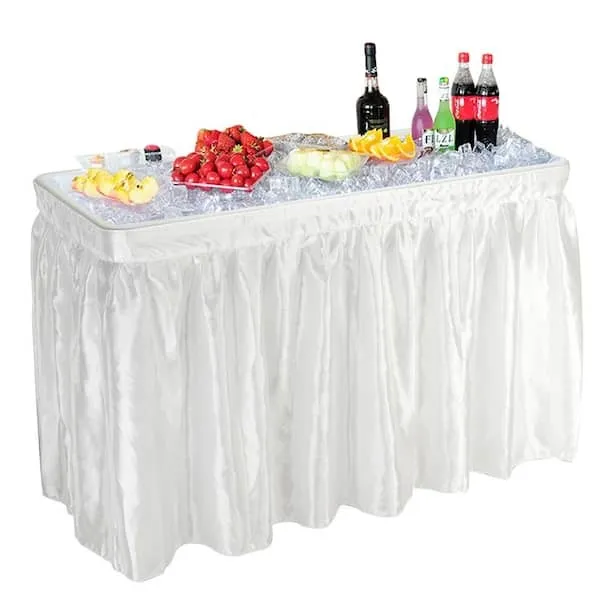 48" Folding Drink Station Ice Table with Skirt