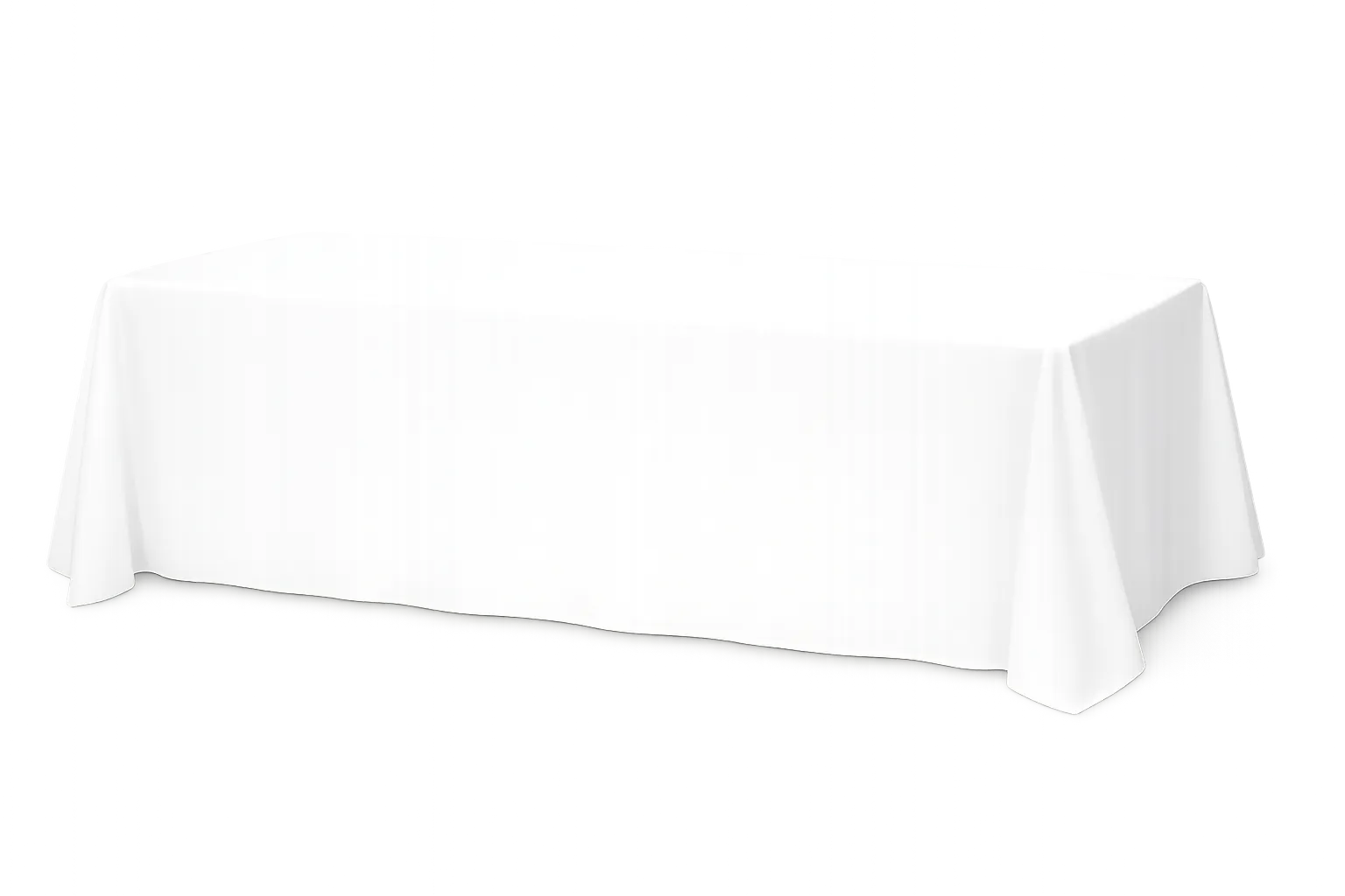 8ft Banquet Table - 90x156" Tablecloth (White)