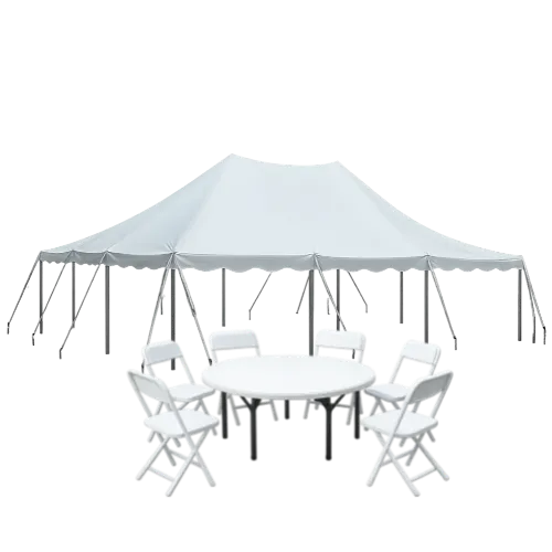 48 Guest Pole Tent (Plastic Chair) Bundle