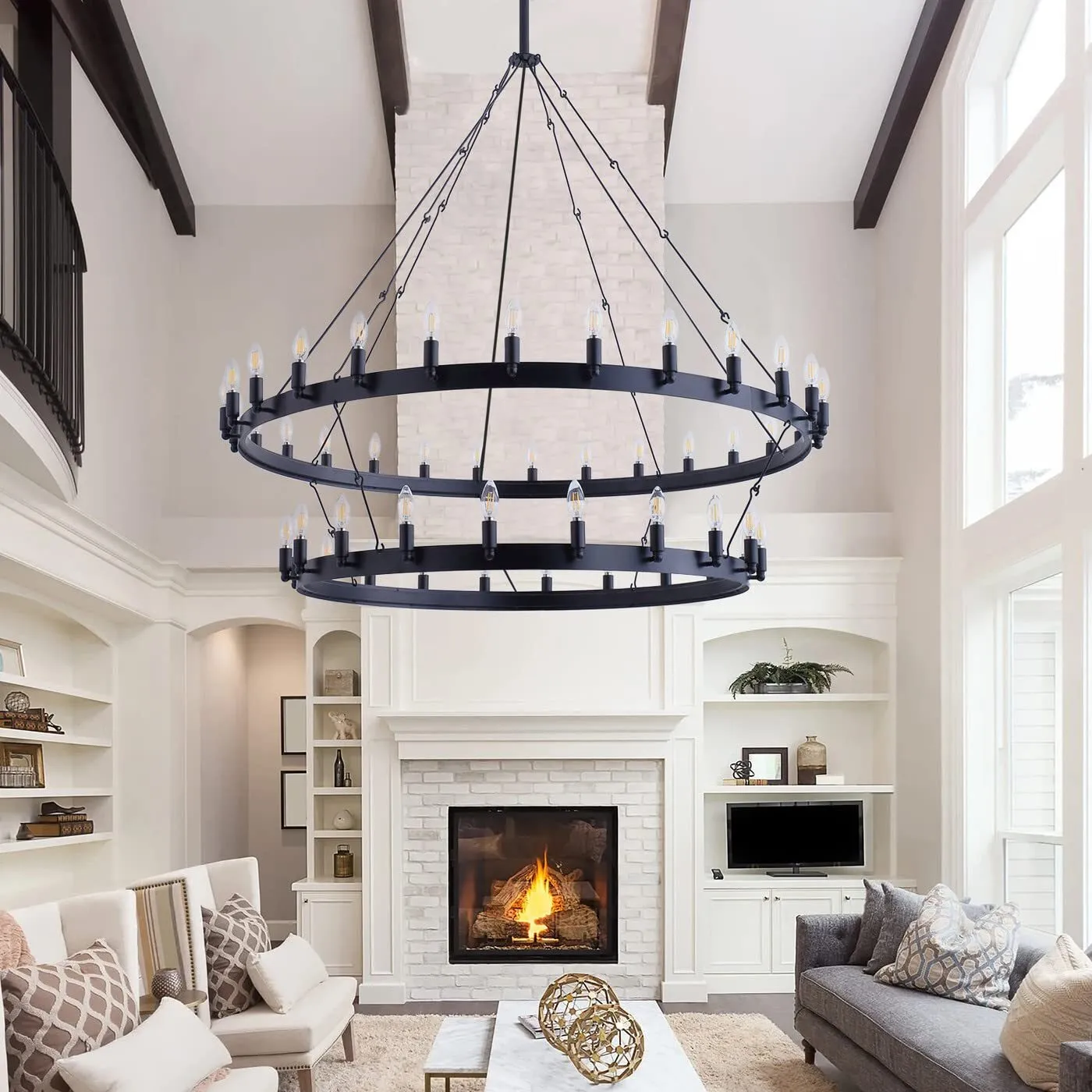 Extra Large Wagen Wheel Chandelier