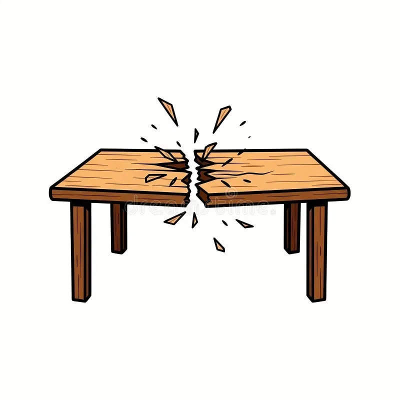 Damaged table