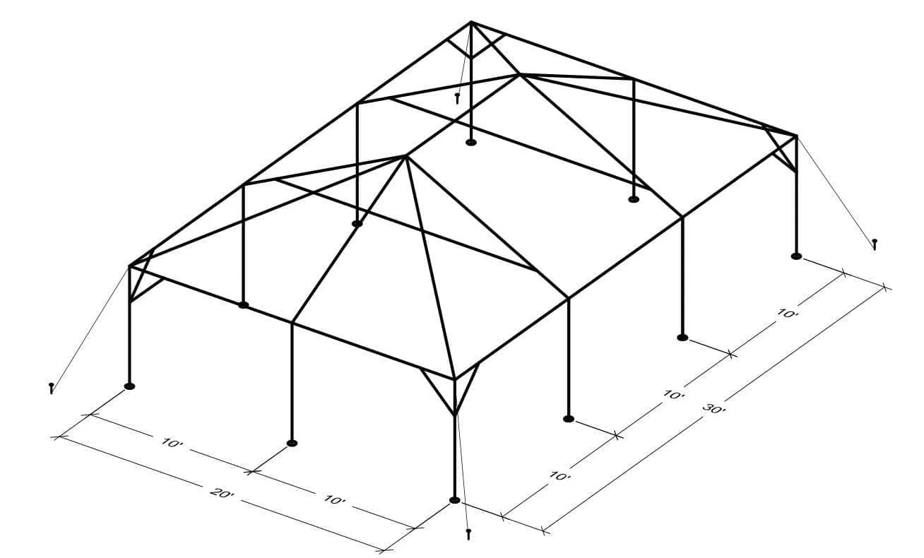 20x30 Anchor Frame Tent
