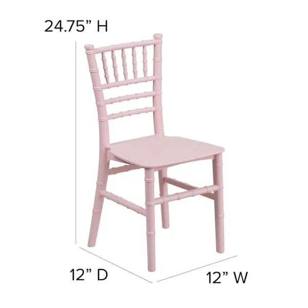 Resin Kids Chairs Pink