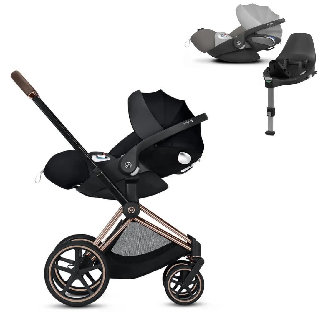Cybex chassis with cloud Z car seat & isofix base