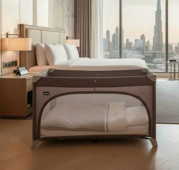 Chicco travel cot with full mattress