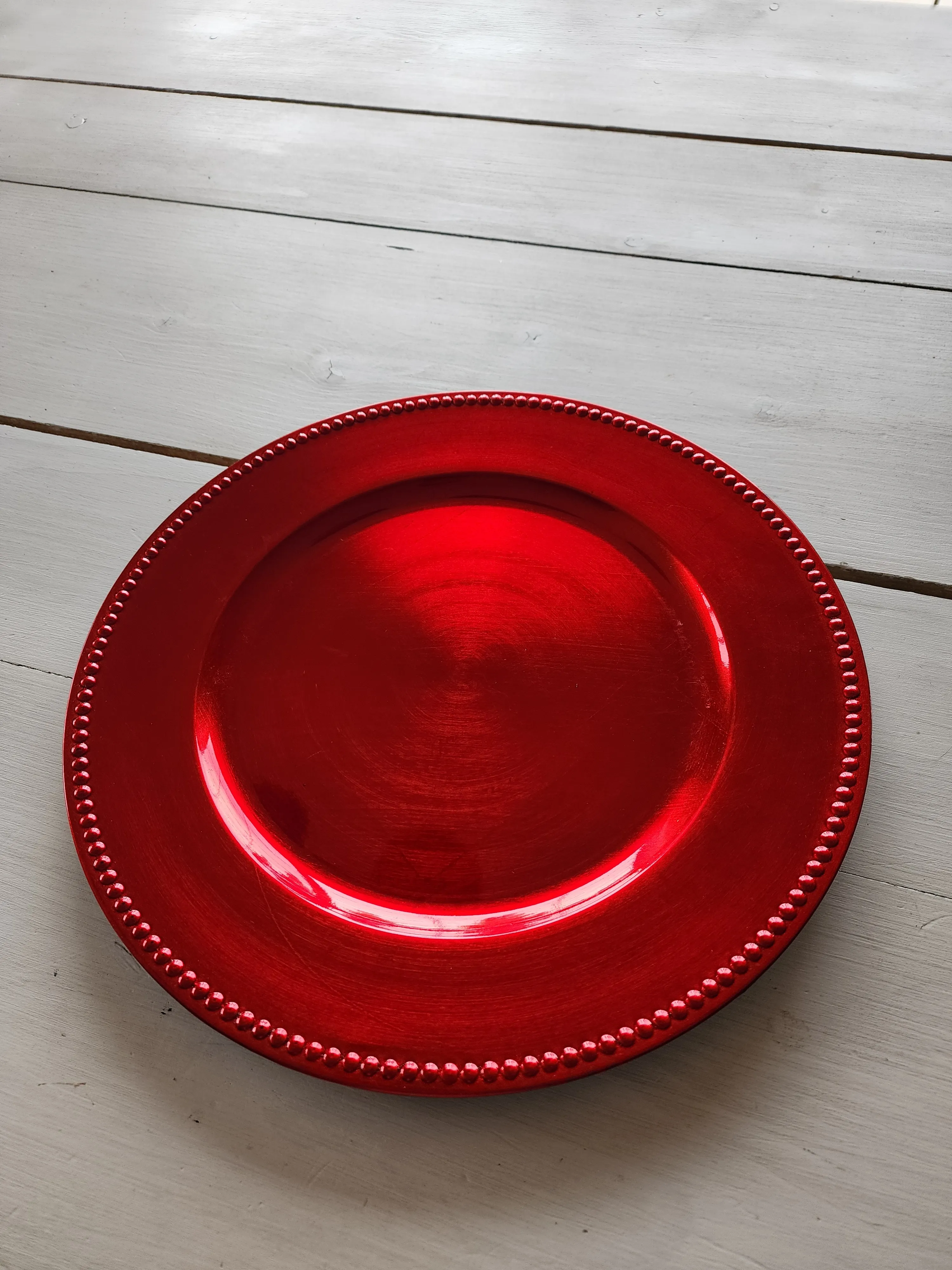 Red Charger plate
