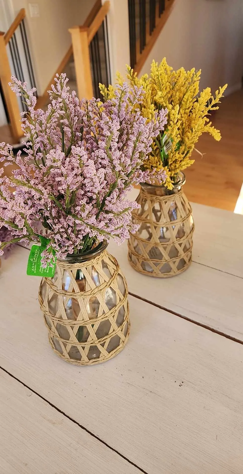 Centerpiece - Vase with faux flowers