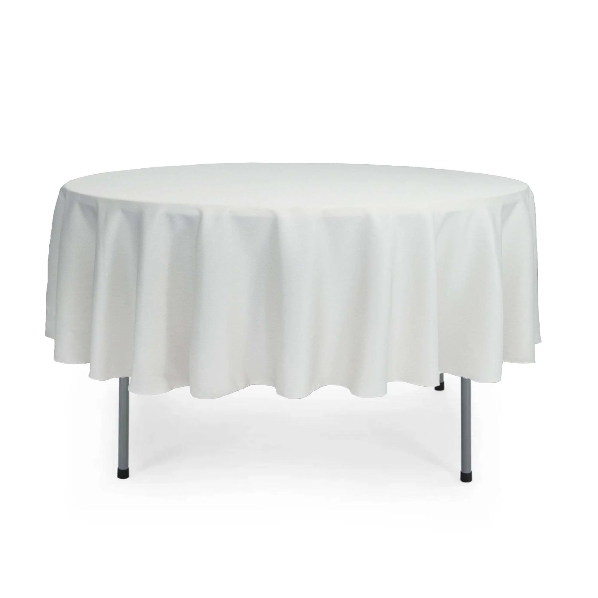 White Round Tablecloth - 90inch