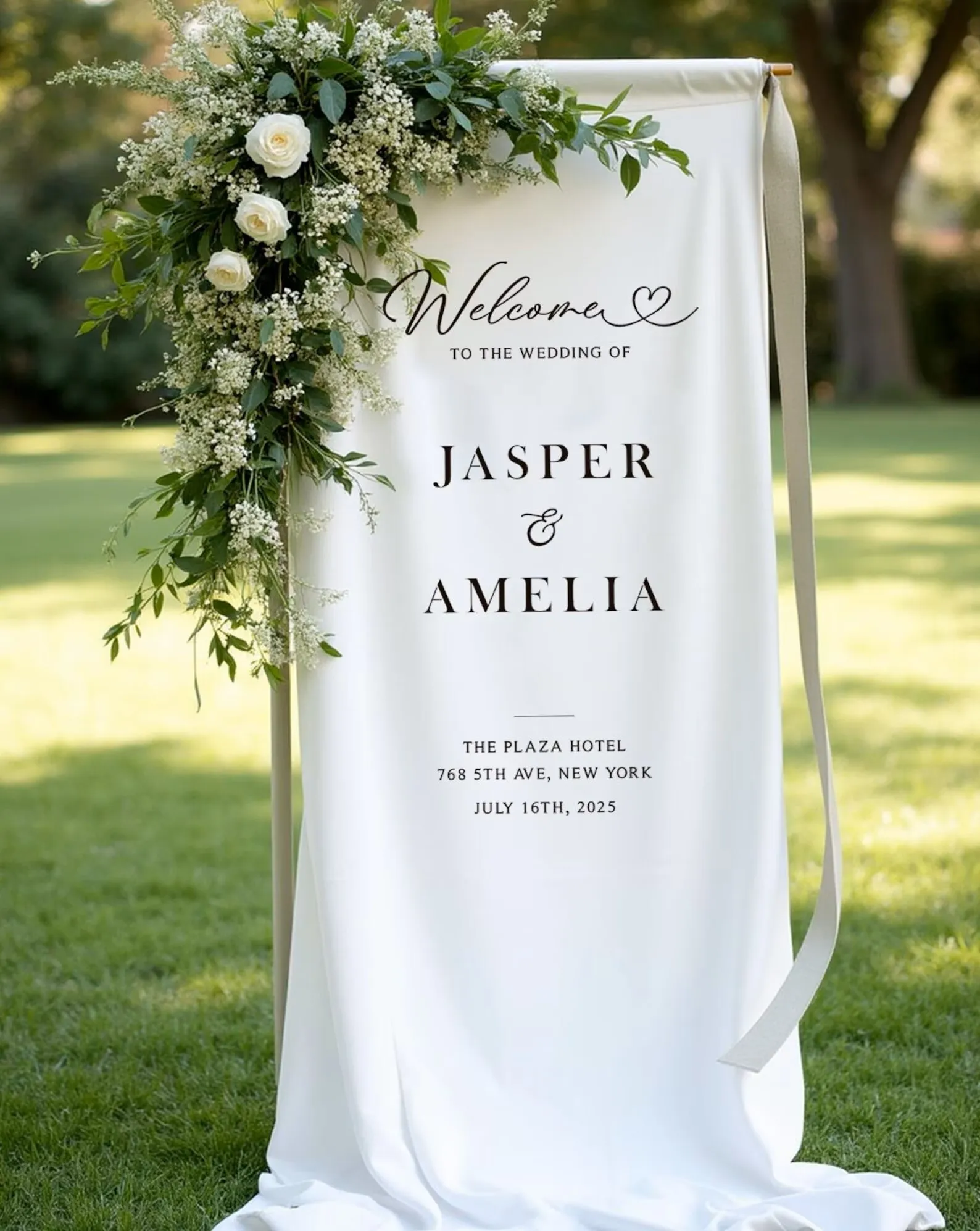 Wedding sign - Linen