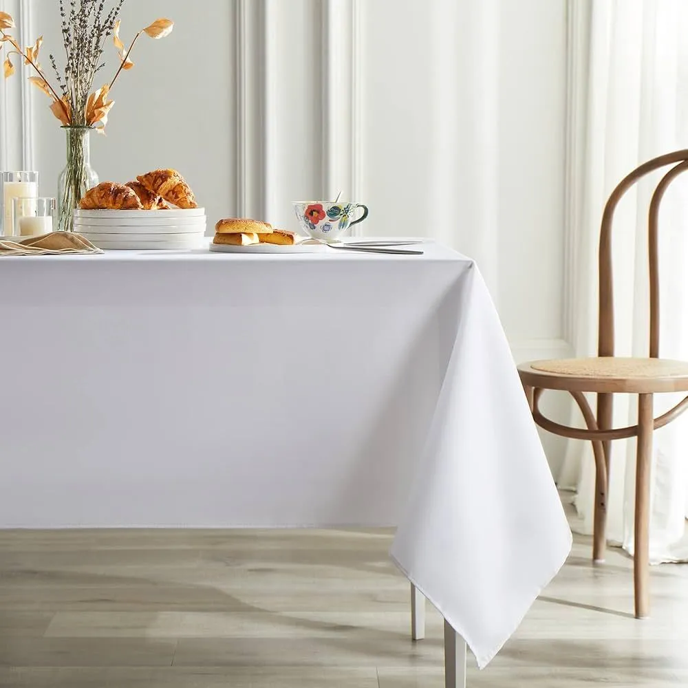White tablecloth - 60" x 102"