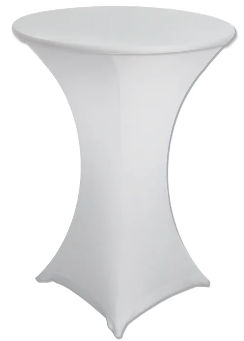 Cocktail tables white spandex cover
