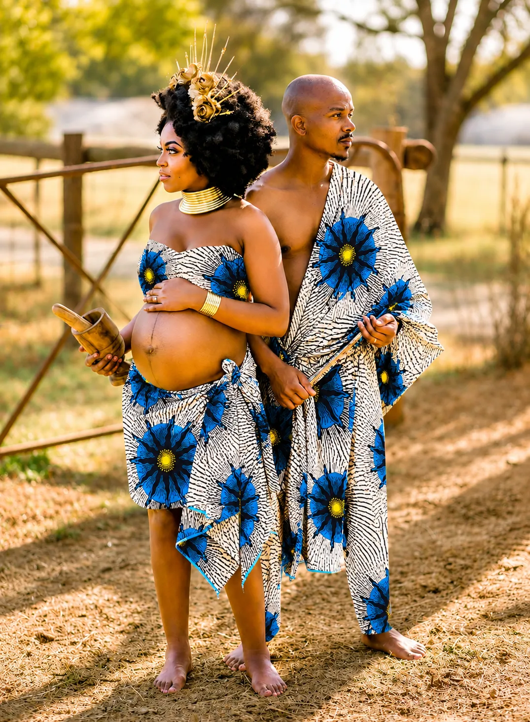 Azure Royalty Couple Set